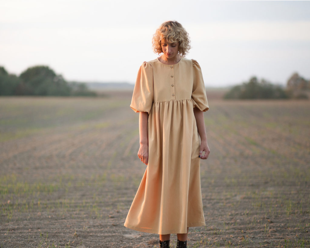 Maxi oversized puff sleeve dress - Image 1
