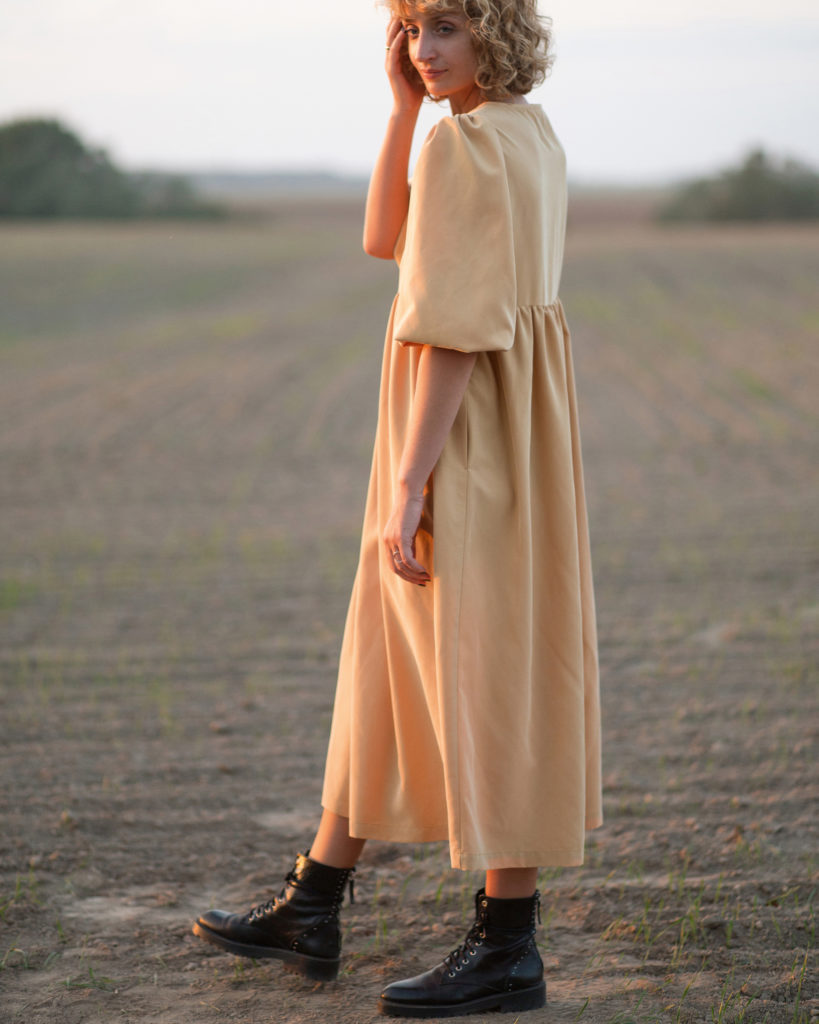 Maxi oversized puff sleeve dress - Image 3