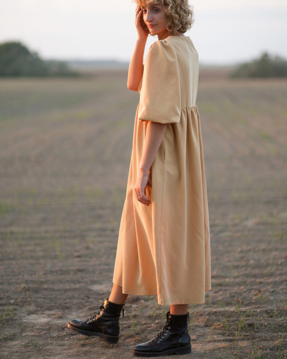 Maxi oversized puff sleeve dress - Image 3
