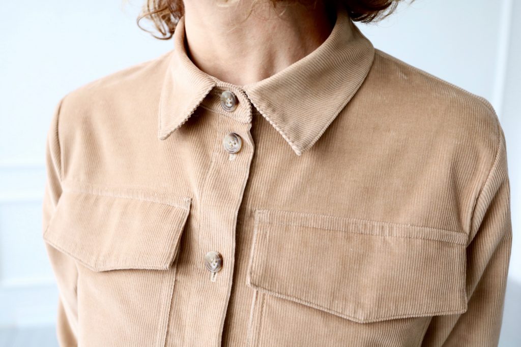 Needle-cord loose fit shirt dress - Image 4