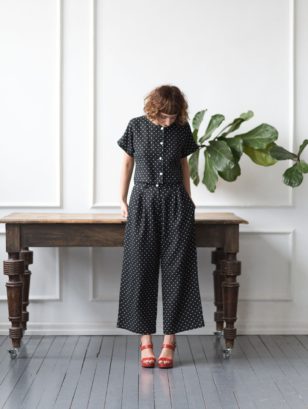 Linen Culottes In Polka Dots