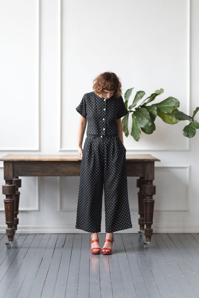 Linen Culottes In Polka Dots