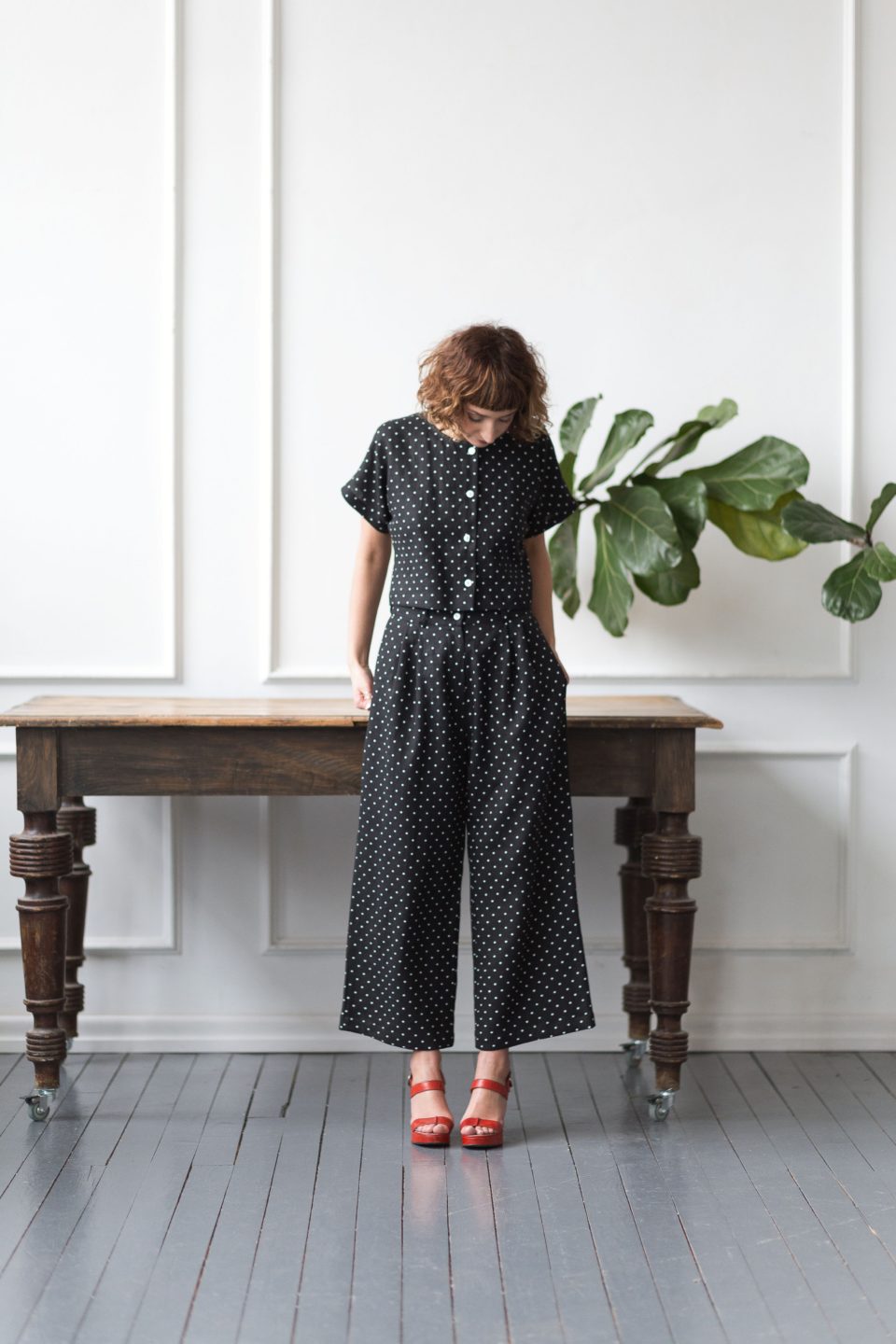 Linen Culottes In Polka Dots