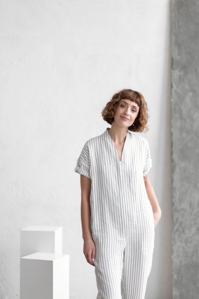 Short Sleeve Linen Jumpsuit - Image 2