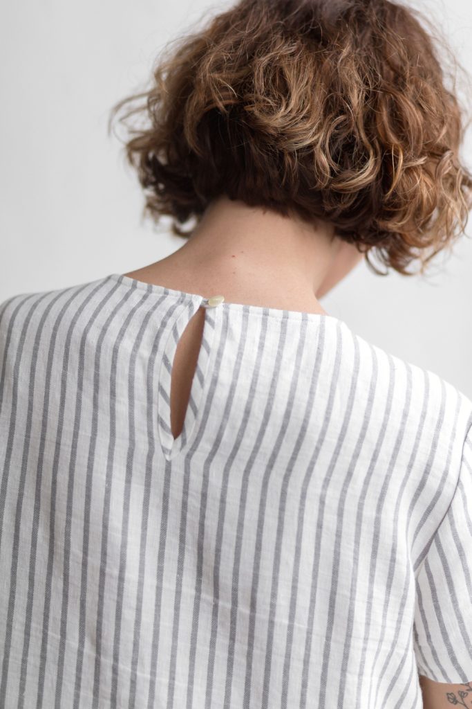 Linen Dress With Frilled Hem - Image 4