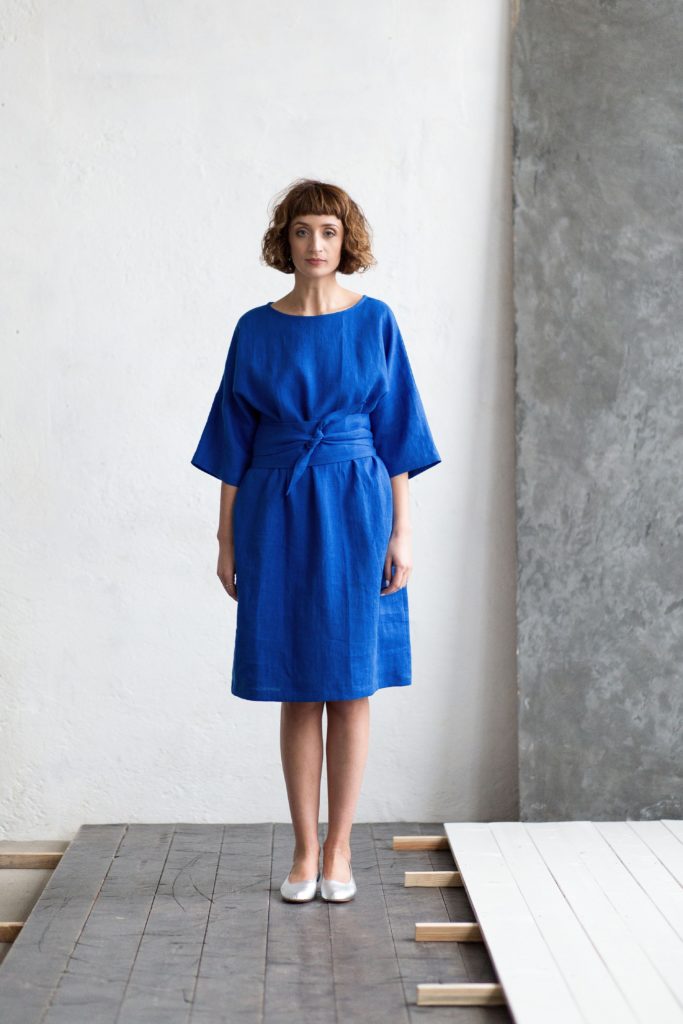 Wide Sleeves Linen Tunic Dress
