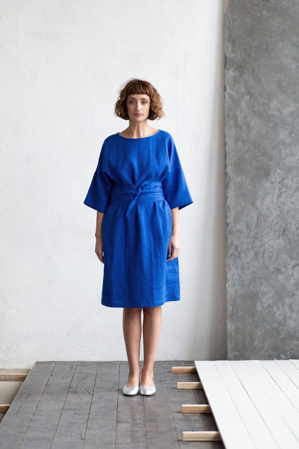 Wide Sleeves Linen Tunic Dress
