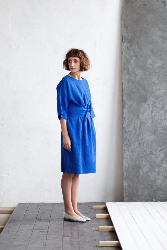 Wide Sleeves Linen Tunic Dress - Image 4