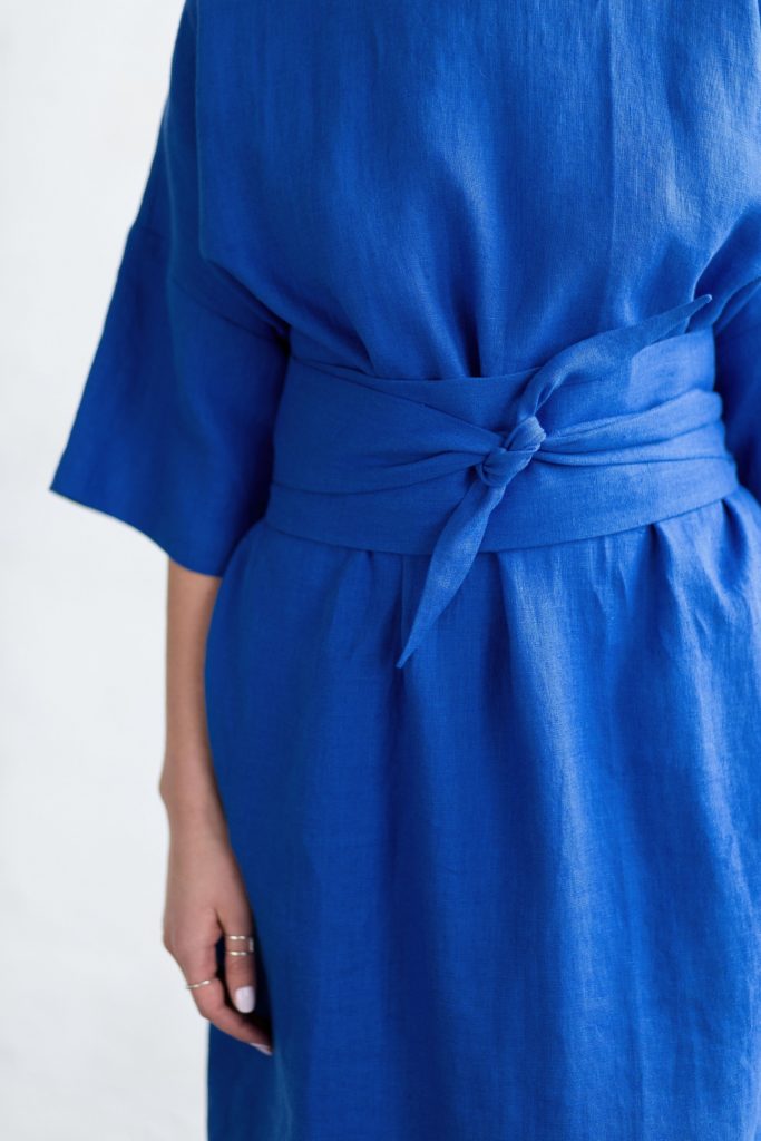 Wide Sleeves Linen Tunic Dress - Image 2