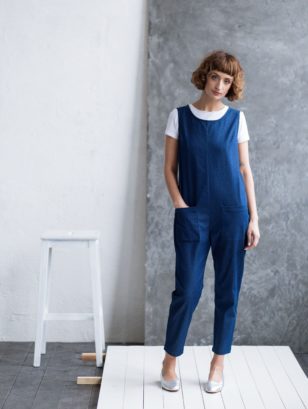 Classic sleeveless denim jumpsuit | Jumpsuits | Sustainable clothing | OffOn clothing