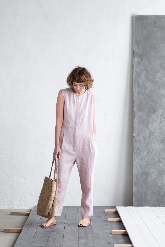 Sleeveless Linen Women Overall | Jumpsuits | Sustainable clothing | OffOn clothing