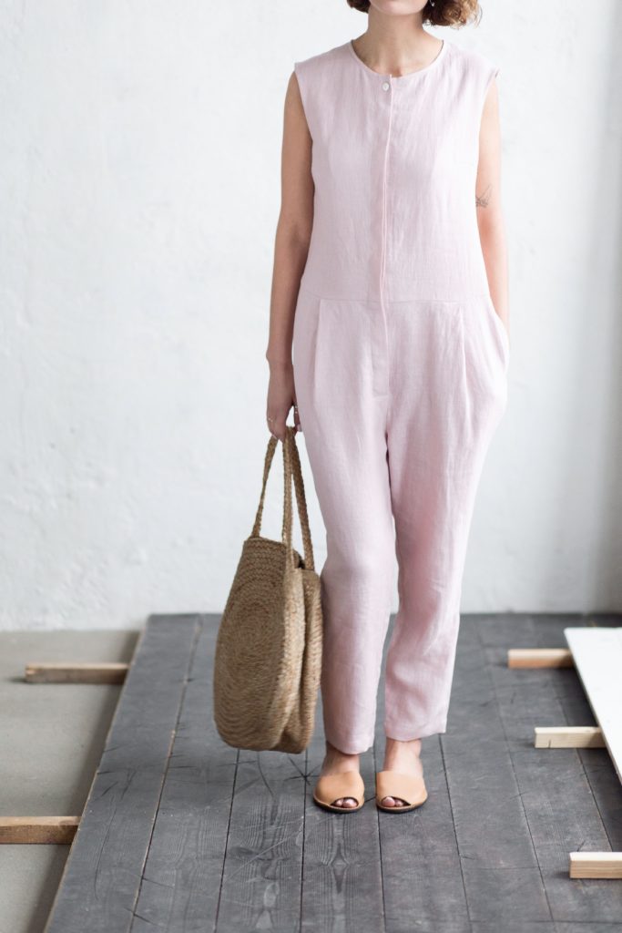 Sleeveless Linen Women Overall - Image 1