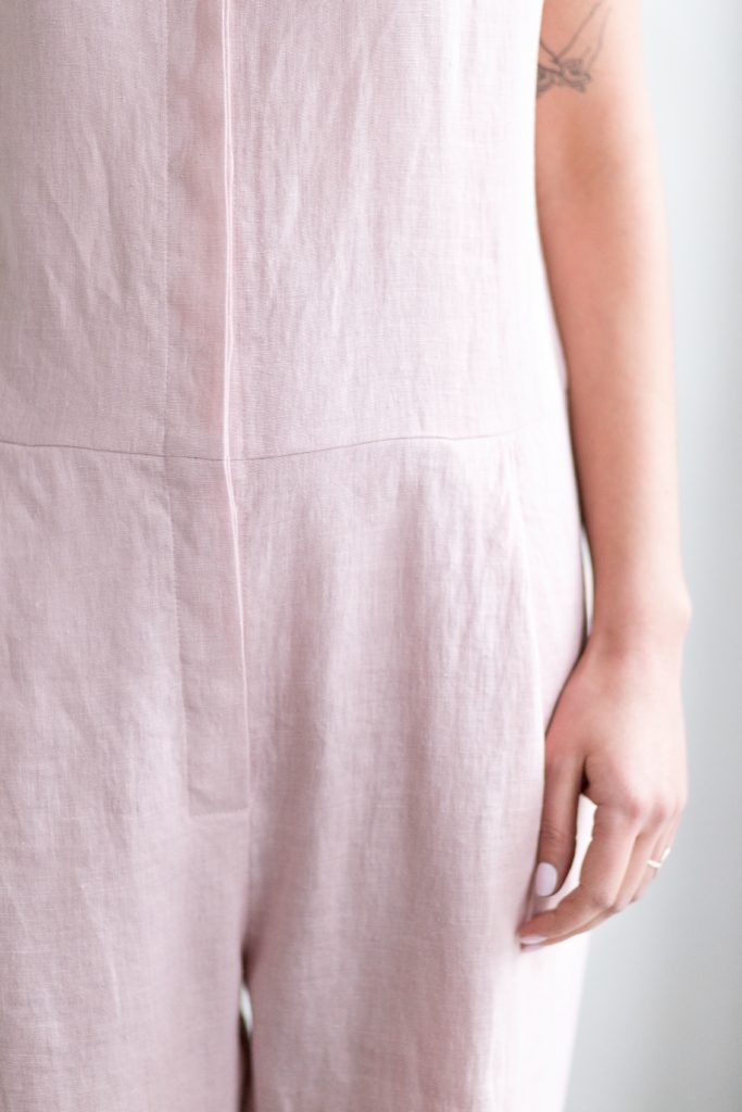 Sleeveless Linen Women Overall - Image 2