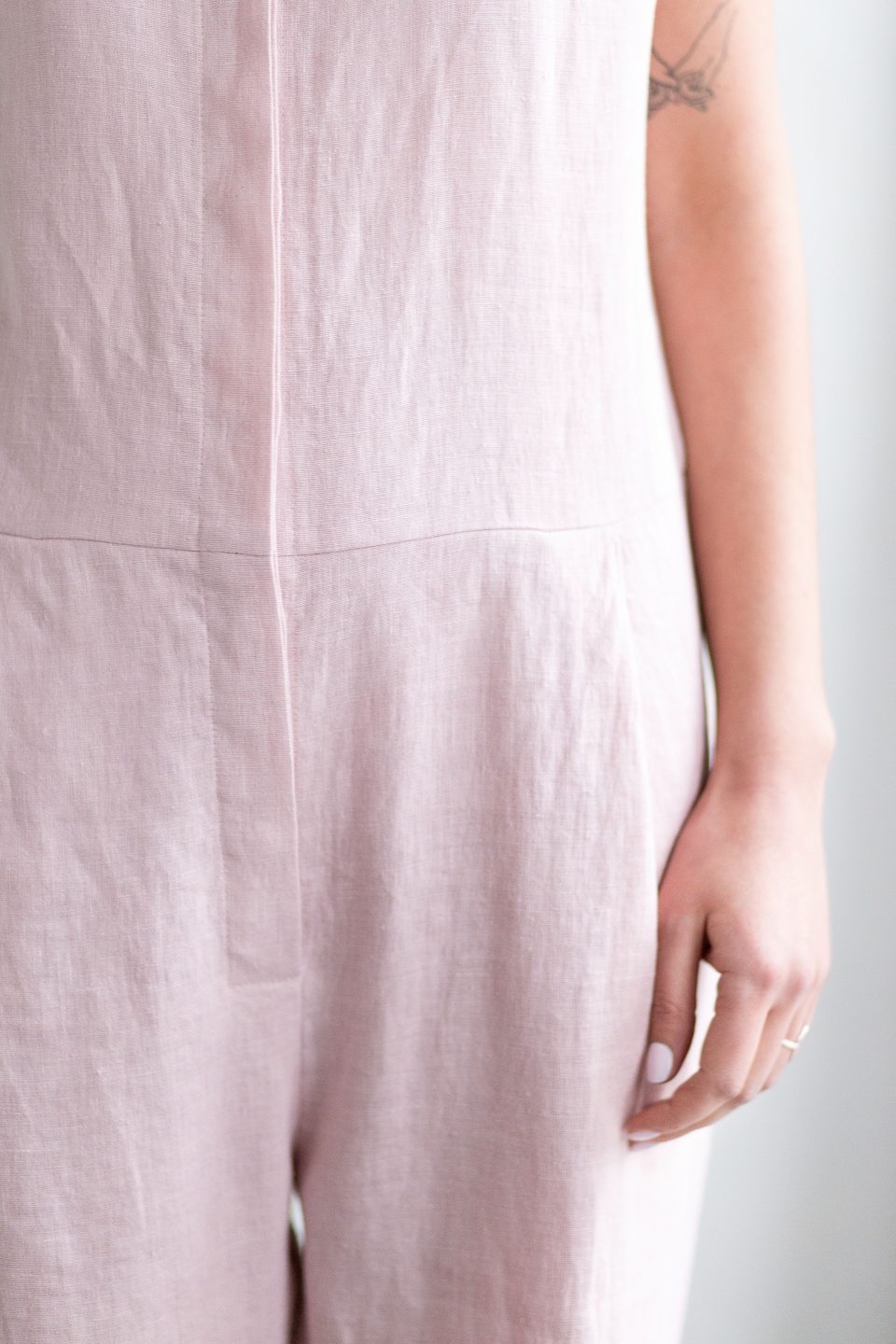 Sleeveless Linen Women Overall - Image 2