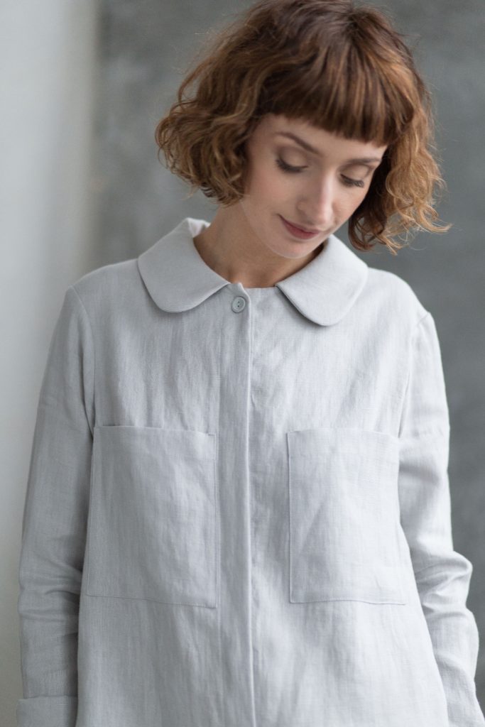 Linen Peter Pan Collar Playsuit - Image 1