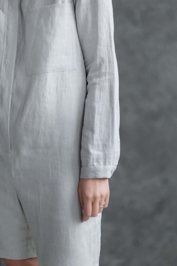 Linen Peter Pan Collar Playsuit - Image 2