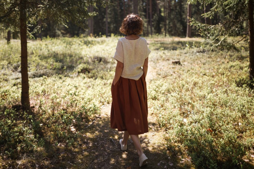 Full pleated linen skirt - Image 4