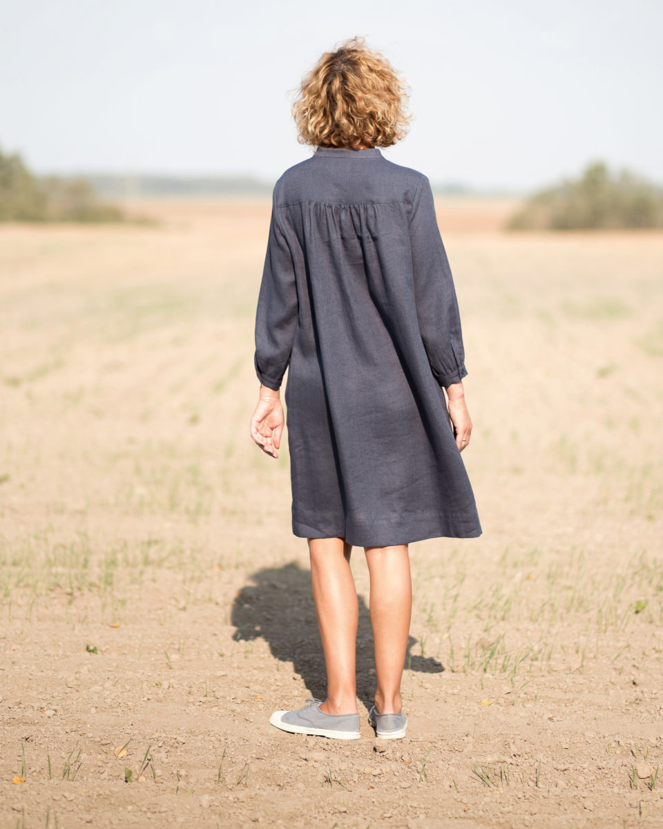 Loose fit linen tunic dress - Image 3