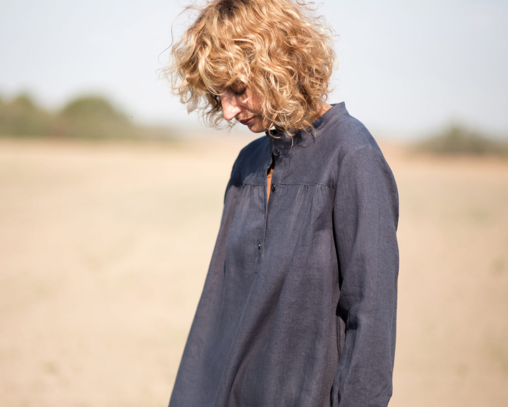 Loose fit linen tunic dress - Image 1