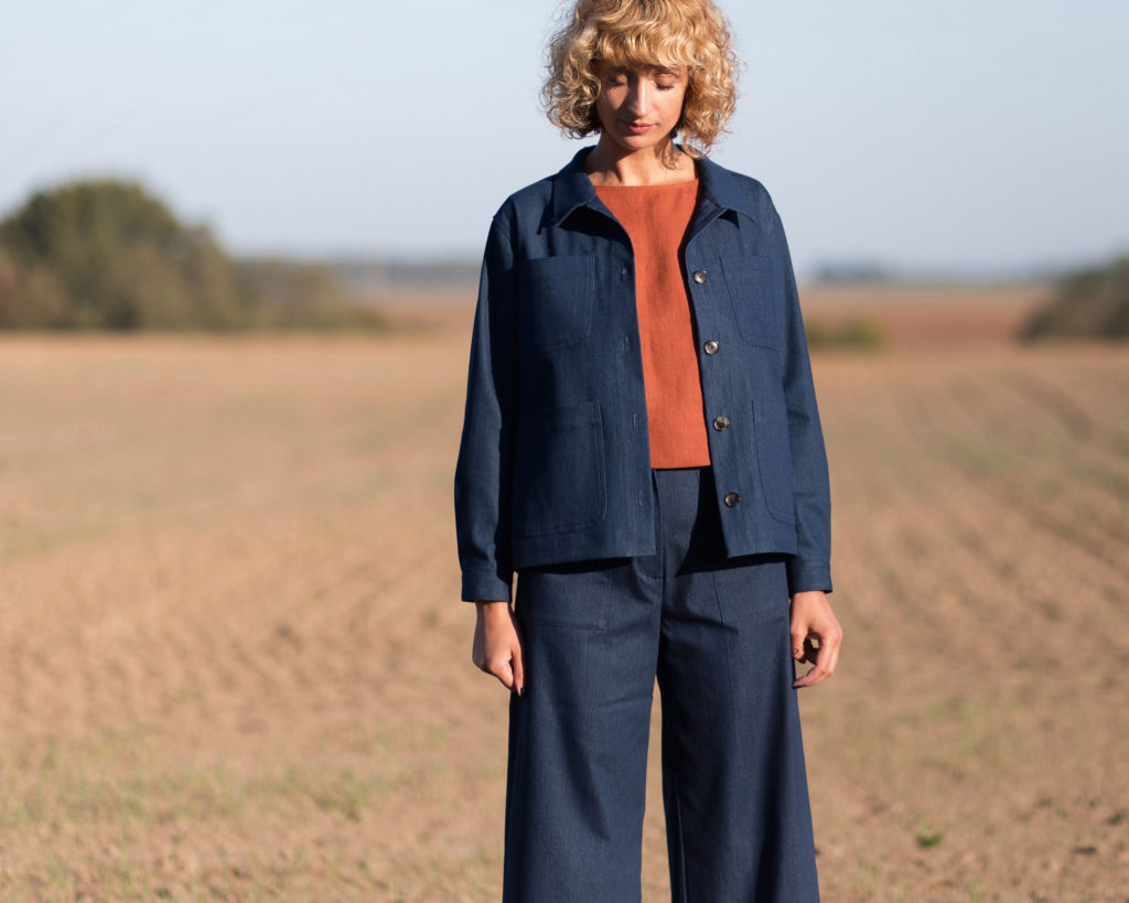 Work-wear jacket in a denim fabric - Image 1