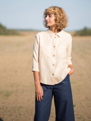 Classic linen pocket shirts