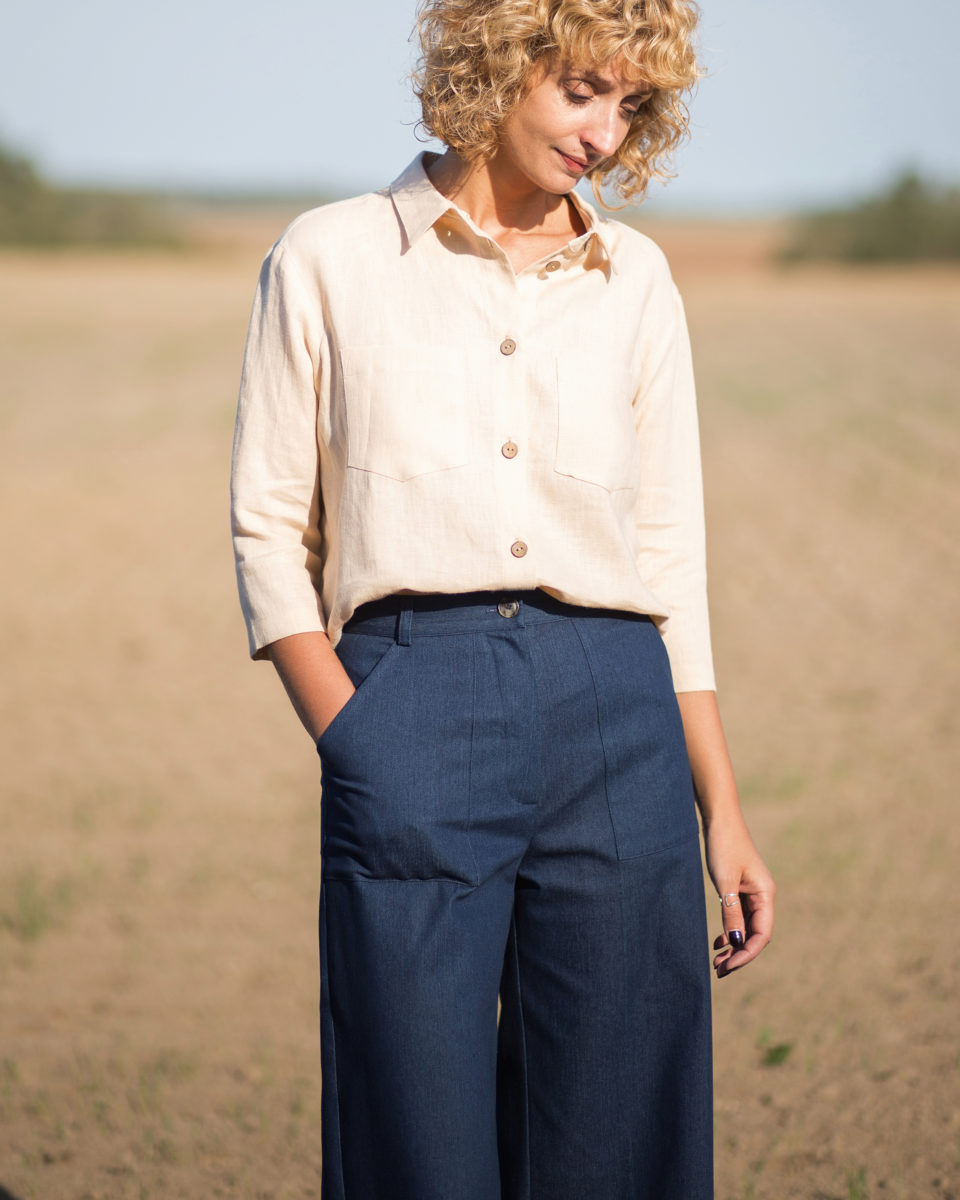 Classic linen pocket shirts - Image 1