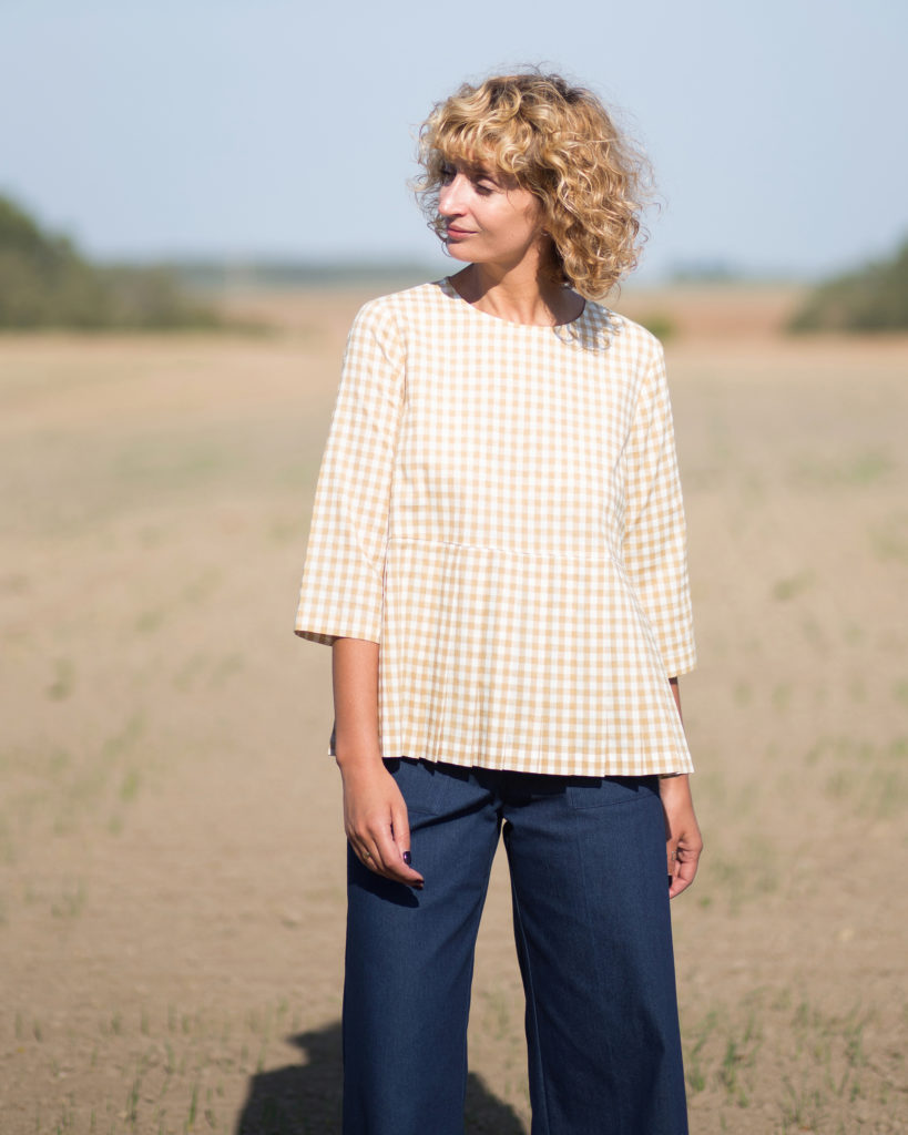 Wide leg denim trousers - Image 4