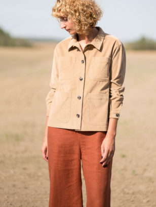 Soft needle-cord jacket