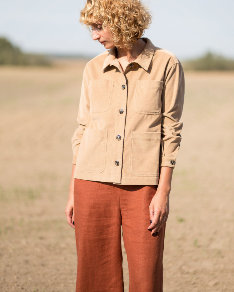 Soft needle-cord jacket