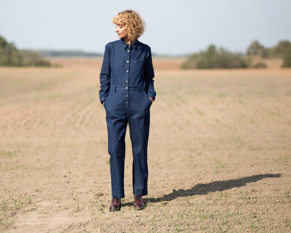 Long sleeve relaxed fit denim coverall - Image 5