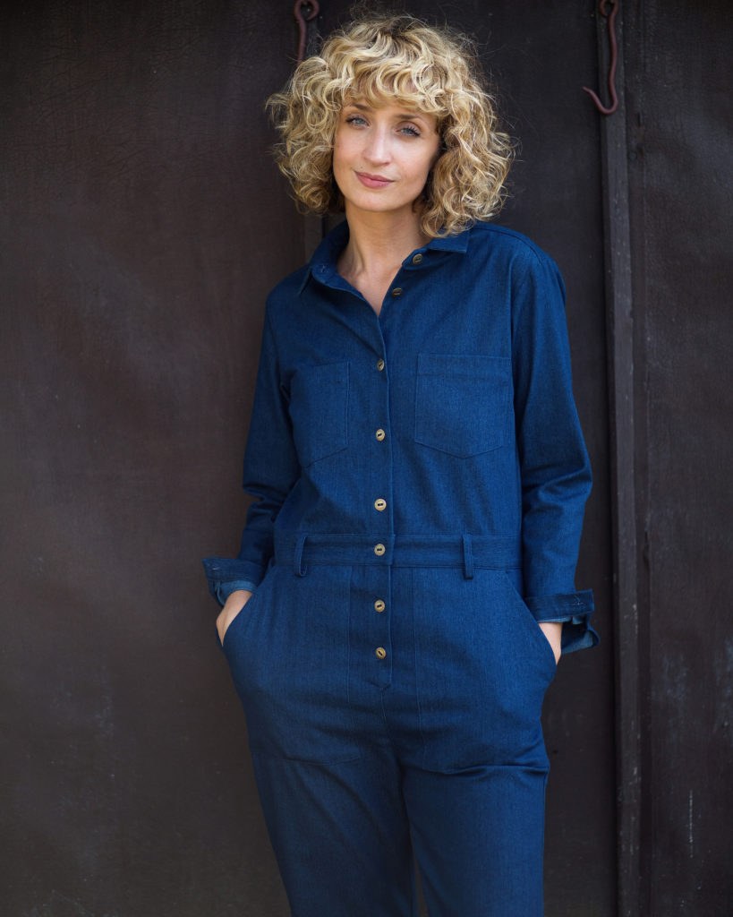 Long sleeve relaxed fit denim coverall - Image 2