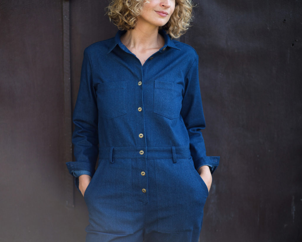 Long sleeve relaxed fit denim coverall - Image 3