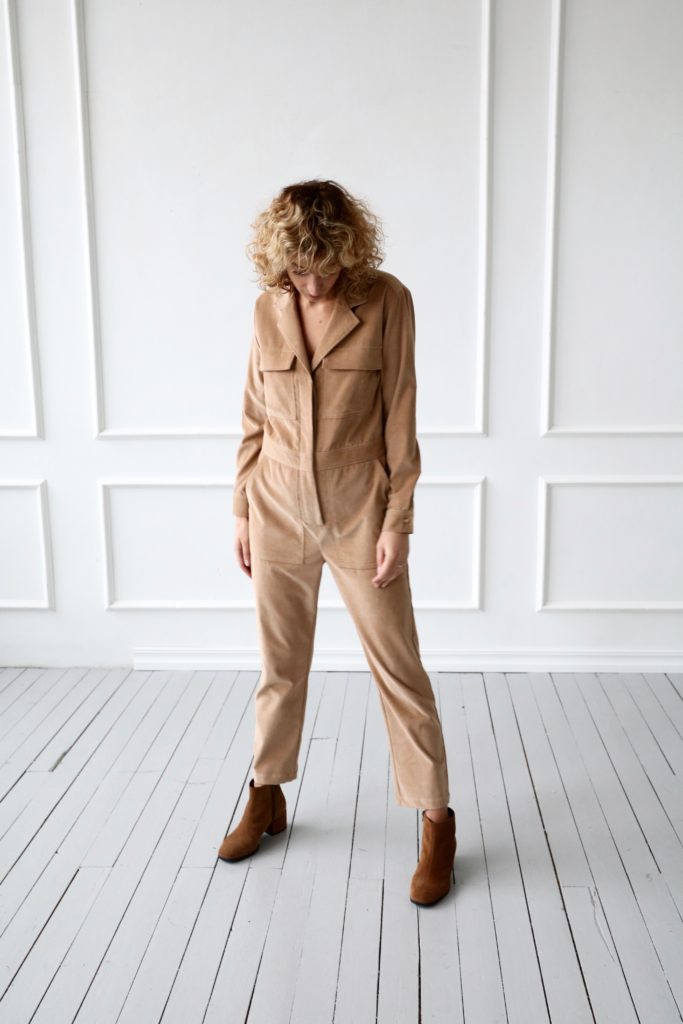 Long sleeve corduroy coverall - Image 1