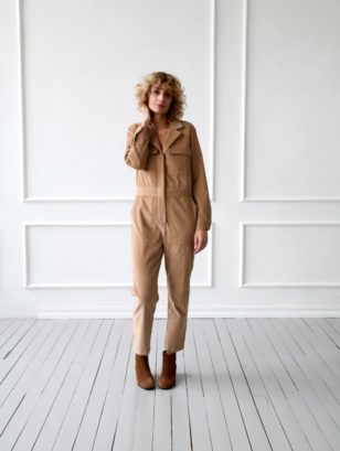 Long sleeve corduroy coverall | Jumpsuits | Sustainable clothing | OffOn clothing