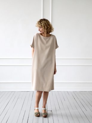 Cocoon style loose fit dress