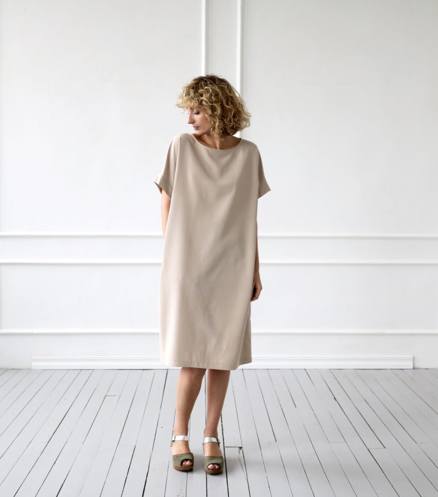 Cocoon style loose fit dress