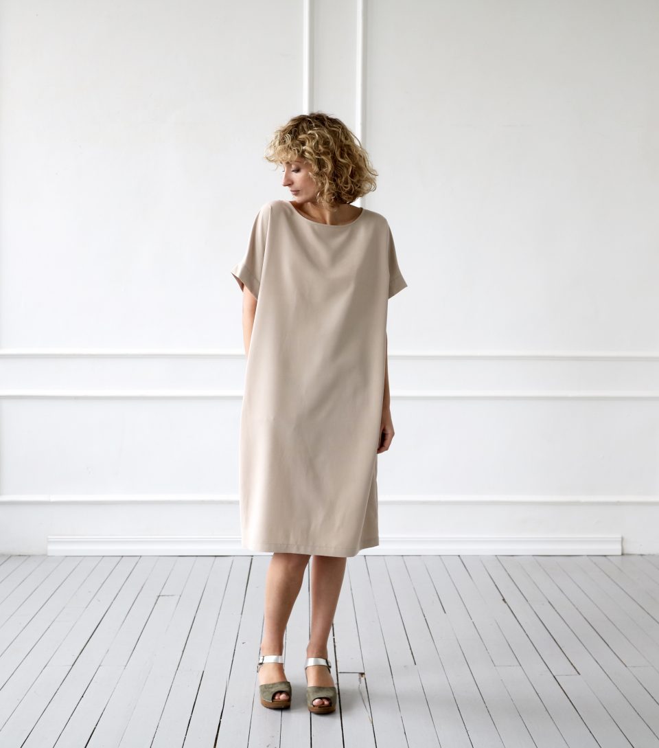 Cocoon style loose fit dress
