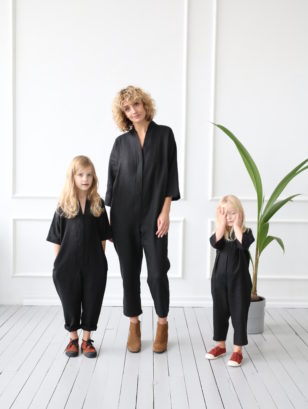 Matching linen jumpsuits set