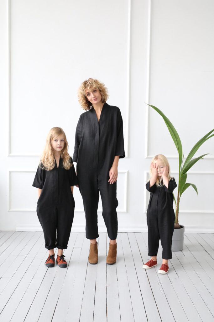 Matching linen jumpsuits set