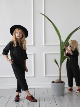 Girls linen jumpsuit