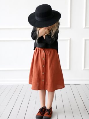 Linen skirt for girl