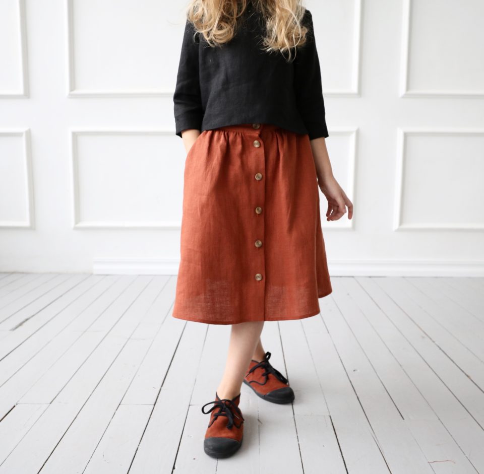 Linen skirt for girl - Image 4