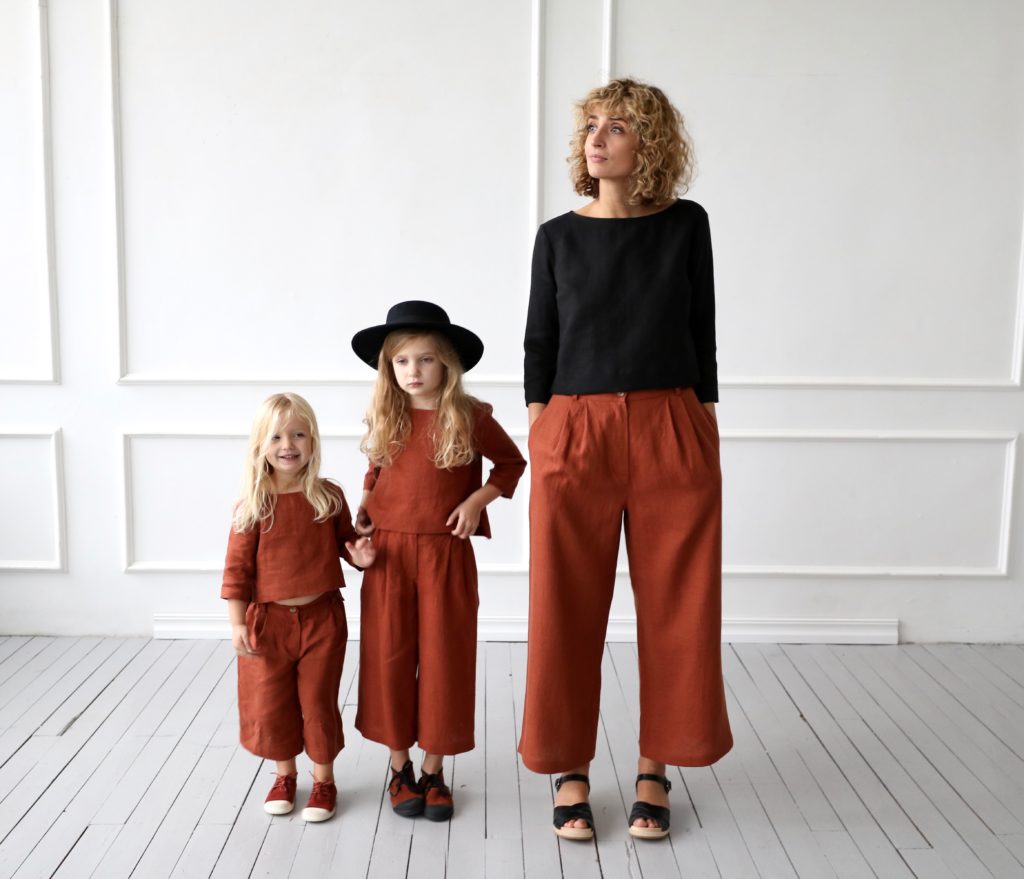 Wide leg linen culottes - Image 2