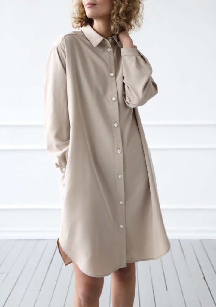 Oversized long sleeve shirt dress - Image 1