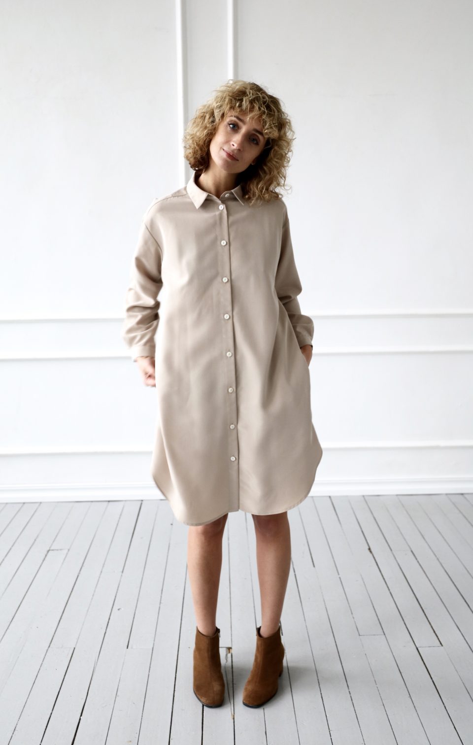 Oversized long sleeve shirt dress - Image 2