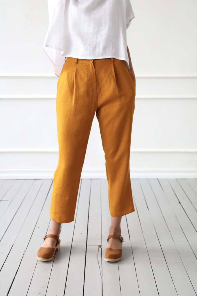 Classic cropped linen pants - Image 3