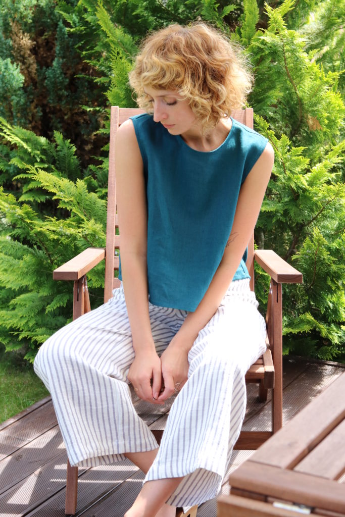 Wide Leg Linen Culottes - Image 1