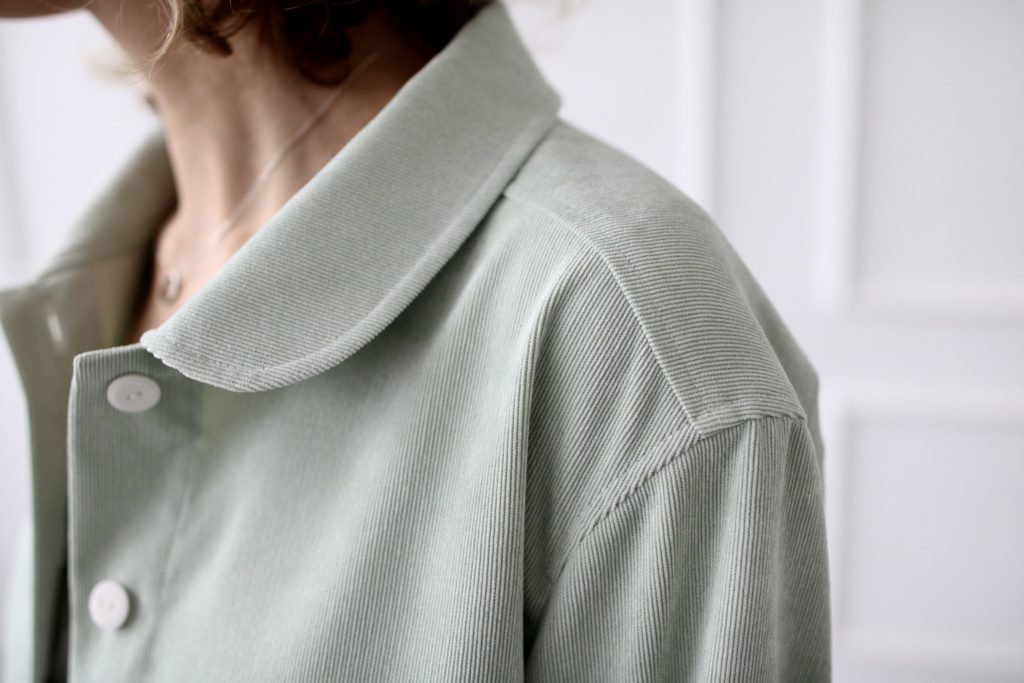 Needle-cord jacket in pale mint color - Image 3