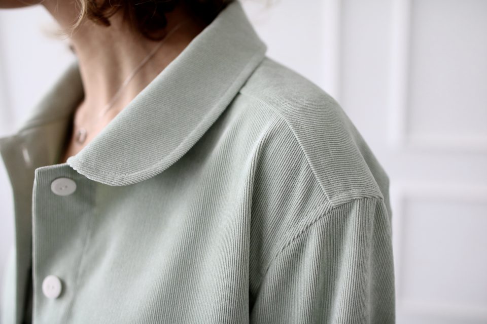Needle-cord jacket in pale mint color - Image 3