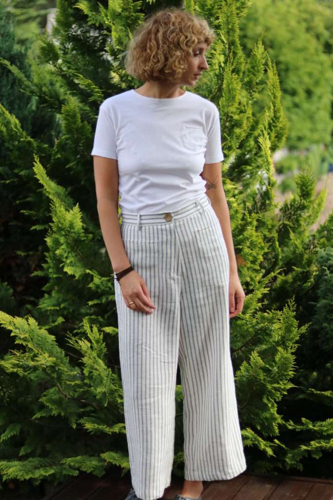 Wide Leg Linen Culottes - Image 2